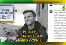 Philipp Mickenbecker Todesanzeige